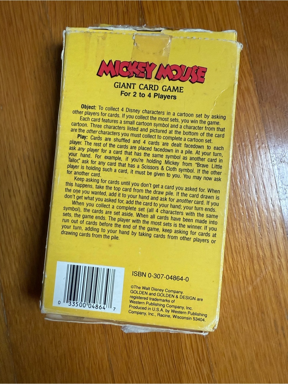✨ Rare Vintage 80’s Mickey Mouse Jumbo Playing Cards Cartoon Classics - Picture 2 of 5